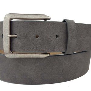 Vegan Belt with matte silver buckle